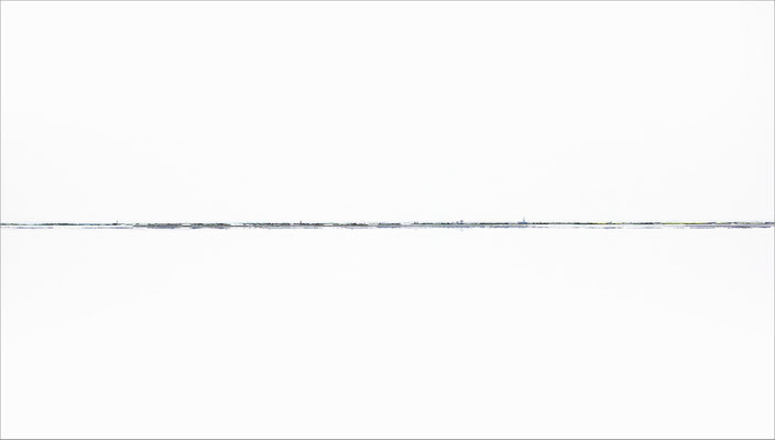 Peter Ruehle    Greifswald    115 x 200 cm  Öl Tinte Nachleuchtpigment auf Leinen  2023