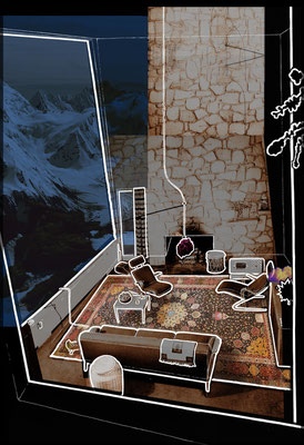 gehirn  ~55x38x6cm  archival pigment print in vintage lightbox  2022