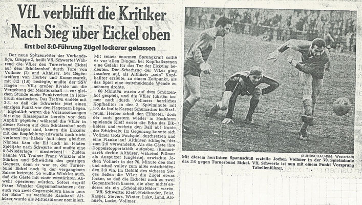 Spitzenreiter in der Verbandsliga