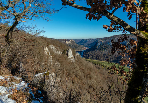 Februar - Blick vom Eichfelsen auf die Obere Donau
