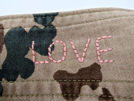 love peace embroidery 