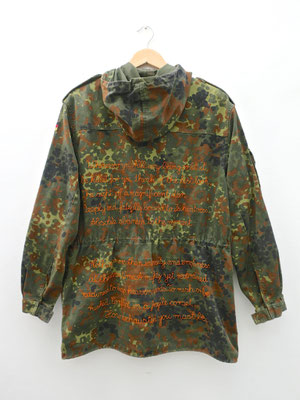 vegan embroidery hunting parka camouflage camu