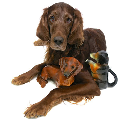 irish setter ceramic ceramic figurine porzellan dackel dachshund interior inneneinrichtung kaufmuseum München munich