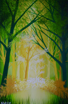 Green forrest ( Acrylics 60 cm x 40 cm) In SHOP