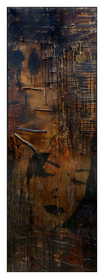 *gedanken kommen und gehen* 02/03; Leinwand 30 x 90 cm