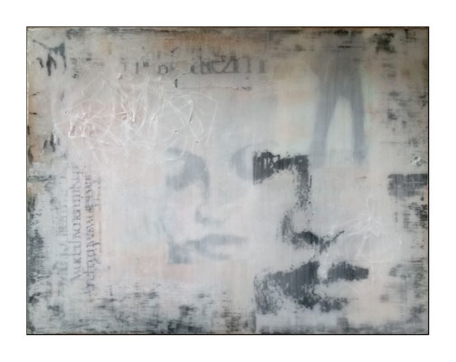 gedanken zum selbst; Pressspanplatte 60 x 80 cm