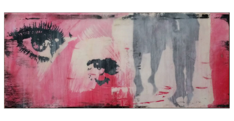 reden ist nicht immer auch sagen, Pressspanplatte 28 x 66 cm