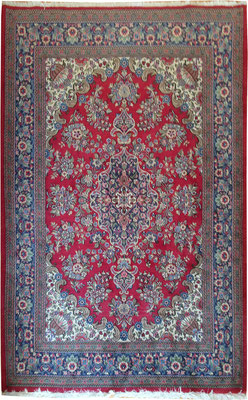 Qom persiano | vello in lana kord su armatura in cotone | cm.202x143