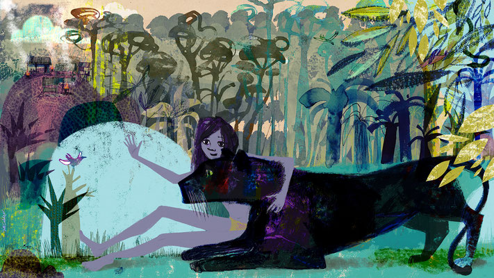 Jill Calder Illustration - Books - "The Jungle Book Revisited" - The Guardian
