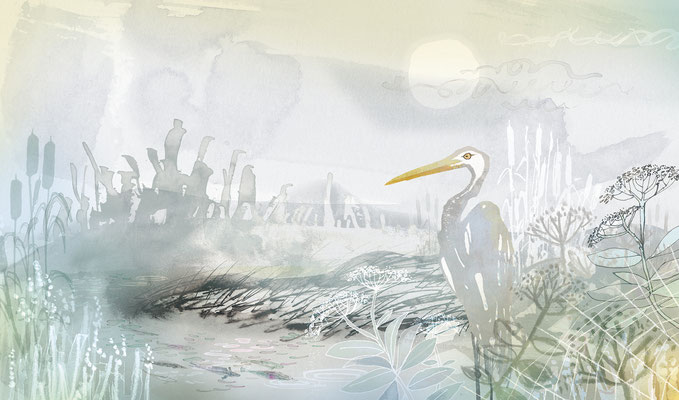 Jill Calder Illustration - Books - "I Love You Every Colour" by Caryl Lewis and Jill Calder - I Love You Silver Heron - Two Hoots Books - Pan MacMillan Kids Books