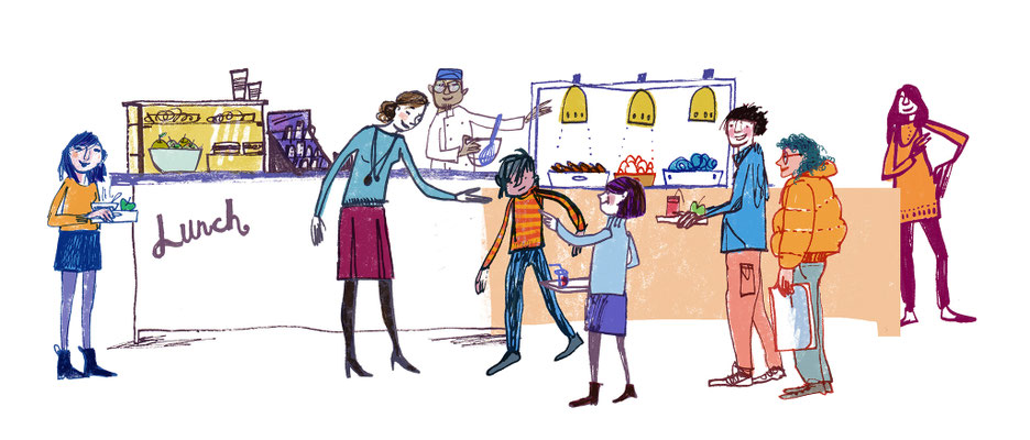 Jill Calder Illustration - Children's Illustration - "Lunch Time" - CAHRU