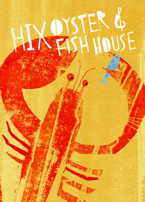 Jill Calder Illustration - General Illustration - "Little Black Book of Seafood" - First Great Western