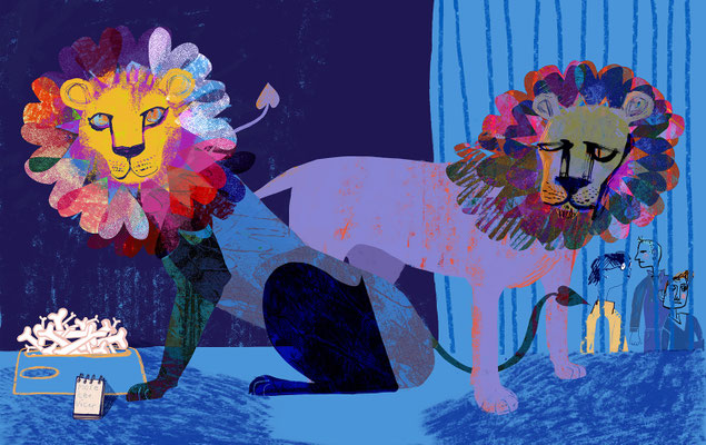 Jill Calder Illustration - General Illustration - "Lion Food"