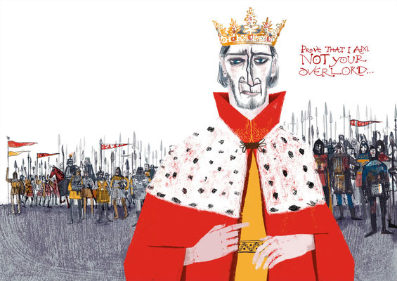 Jill Calder Illustration - Books - "Robert The Bruce" by James Robertson - Birlinn