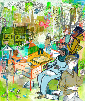 Jill Calder Illustration - General Illustration - Editorial - GCSE Natural History - Lessons For the Future - BBC Wildlife Magazine
