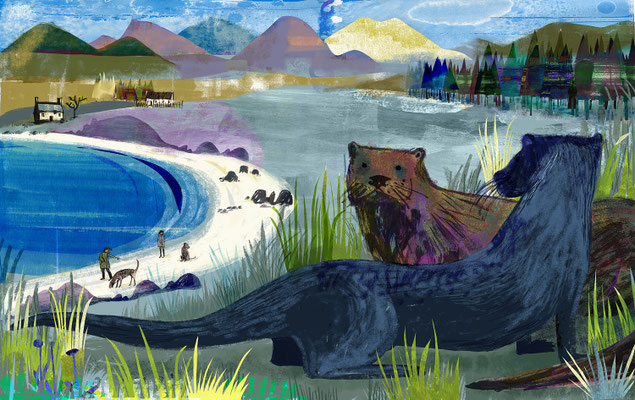 Jill Calder Illustration - Otter Tracks -  General Illustration