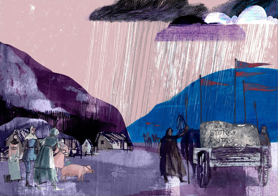 Jill Calder Illustration - Books - "Robert The Bruce" by James Robertson - Birlinn