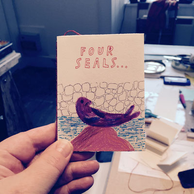 Jill Calder Illustration - Books - Making Books - "Four Seals" - Shetland Workshop