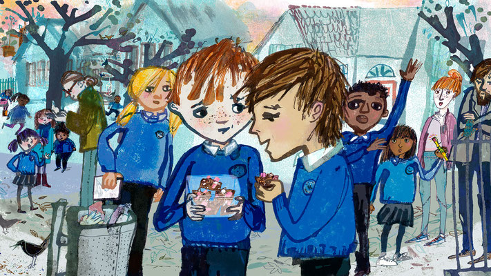 Jill Calder Illustration - Books - "How To Be Harry's Friend" -  'Tell Me a Story' for BBC Scotland