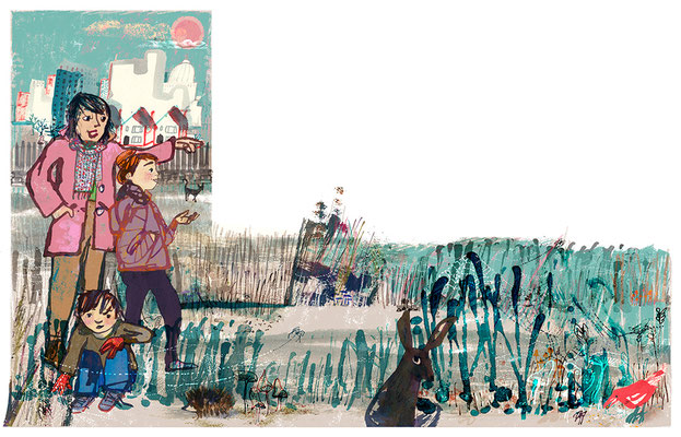 Jill Calder Illustration - Children's Illustration - Outdoor Learning for BBC Wildlife Magazine