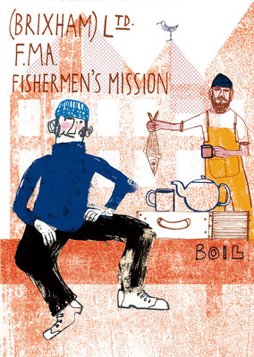 Jill Calder Illustration - General Illustration - "Little Black Book of Seafood" - First Great Western
