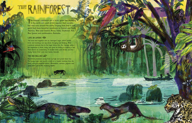 Jill Calder Illustration - Books - "The Picture Atlas" by Simon Holland - Bloomsbury