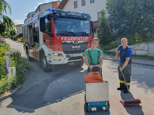 Einsatz Ölspur im Gemeindegebiet