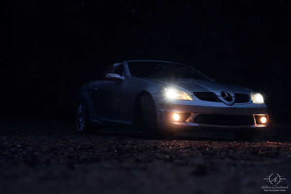shooting photo voiture en pleine nuit