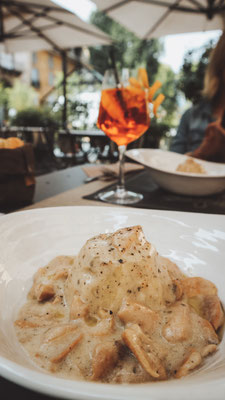 Il Dispensario, Bergamo - Polenta und Aperol