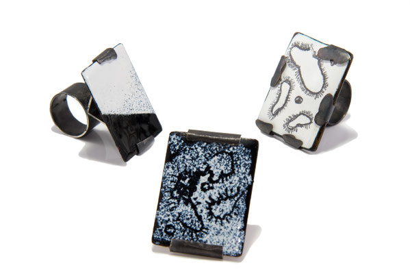 enamel, silver