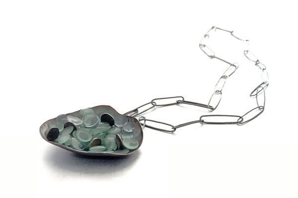 Silber, oxidiert, Epoxyblättchen