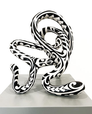 Mario Dalpra, Bronze handbemalt signiert, Unikat, 40 x 40 x 30 cm