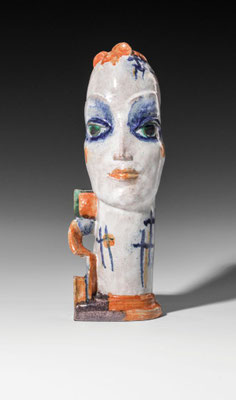 GUDRUN BAUDISCH / Wiener Werkstätte, Kopf, 1927, h 24,7 cm