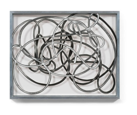 Hans Kupelwieser, OHNE TITEL, 2001 Collage, Fotogramm, Plexiglas 40 x 50 cm