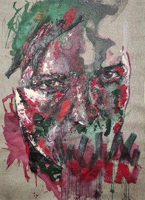 Viktoriia Kartashova, Serie "No more - Hard win. War. Ukraine", Acryl, Ölpastell / Leinwand, 160 x 120 cm