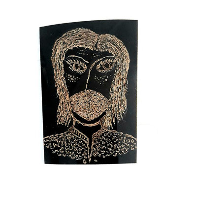 Anita Münz, Beziehungsbilder, Schmuckarbeiten, Lötkolben / Hornplatte