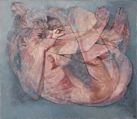 WALTER STROBL, Bozzetto III/20, Öl auf Leinwand, 35x40cm, 2020