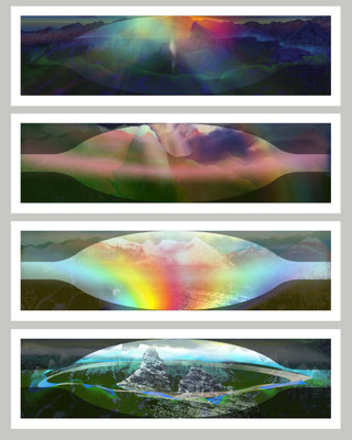 JOHANNES DEUTSCH, aus MANFRED, Live-Cinema Operninszenierung, 2008-2010, Cycle 'Manfred - The mental Landscape', 2009-2010, 4 Works Fujiflex framed, each 38,5x127,5cm - Printdata