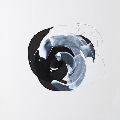 OT-pap06, 2024, Acryltinte auf Papier, 30x30 cm