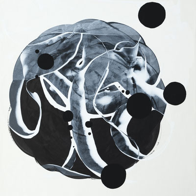 OT-pap22, 2024, Acryltinte auf Papier, 40x40 cm