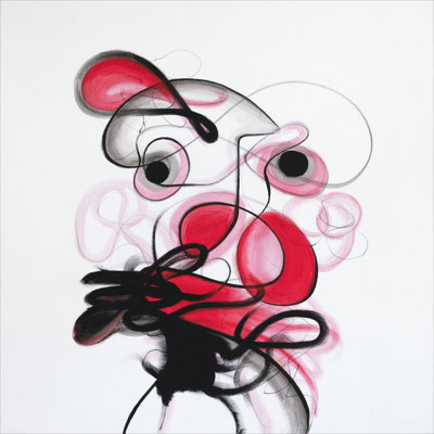 Creatura 03, 2025, Acryl auf Canvas, 80 x 80 cm