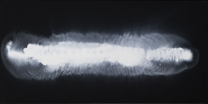 OT-FL 09, 2025, Acryltinte auf Canvas, 40 x 80 cm
