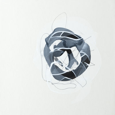 OT-pap08, 2024, Acryltinte auf Papier, 30x30 cm