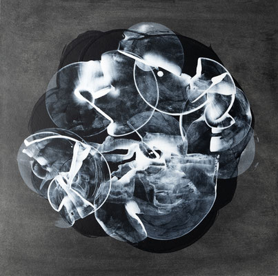 OT-pap16, 2024, Acryltinte auf Papier, 40x40 cm