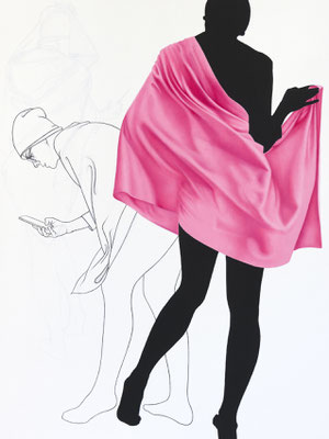OT-FAB 05, Serie FABRICS, 2020, Öl auf Leinwand, 160x120 cm