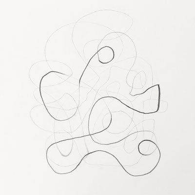 OT-draw14, 2024, Graphit auf Papier, 30x30 cm