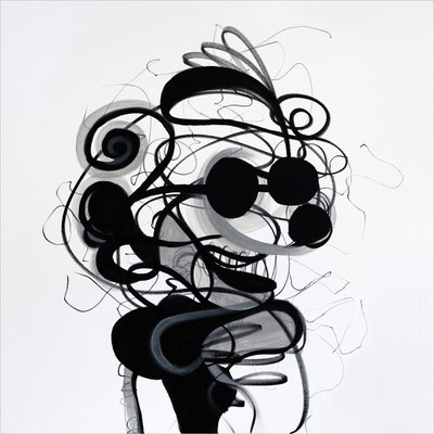 Creatura 04, 2025, Acryl auf Canvas, 80 x 80 cm