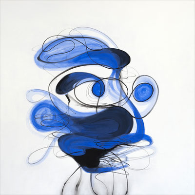 Creatura 02, 2025, Acryl auf Canvas, 80 x 80 cm