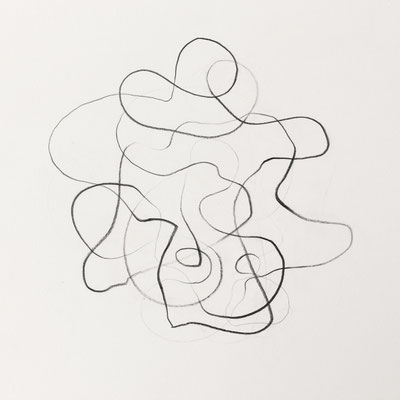 OT-draw12, 2024, Graphit auf Papier, 30x30 cm