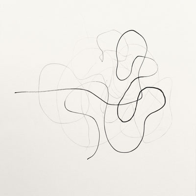 OT-draw07, 2024, Graphit auf Papier, 30x30 cm
